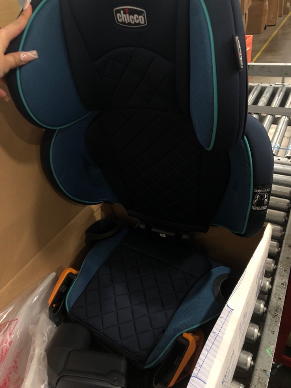 Photo 3 of Chicco KidFit Zip Plus 2-in-1 Belt-Positioning Booster Car Seat, Backless and High Back Booster Seat, For children aged 4 years and up and 40-100 lbs. | Seascape/Blue KidFit Zip Plus Seascape/Blue