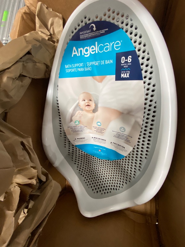 Photo 2 of Angelcare Baby Bath Support (Grey) | Ideal for Babies Less than 6 Months Old Grey 1 Count (Pack of 1)