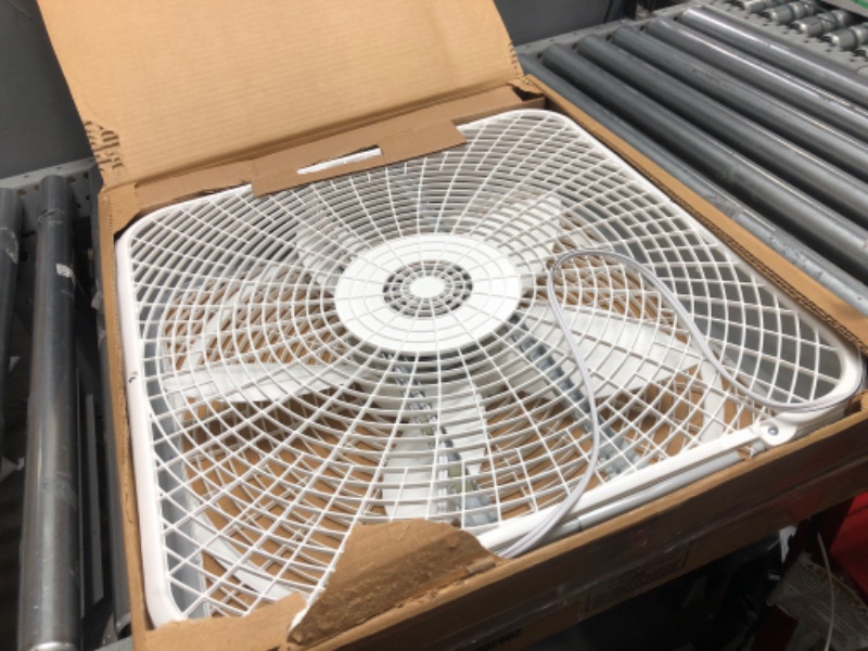 Photo 2 of Lasko 20? Weather-Shield Performance Box Fan-Features Innovative Wind Ring System for Up to 30% More Air, 20 Inch, 3720