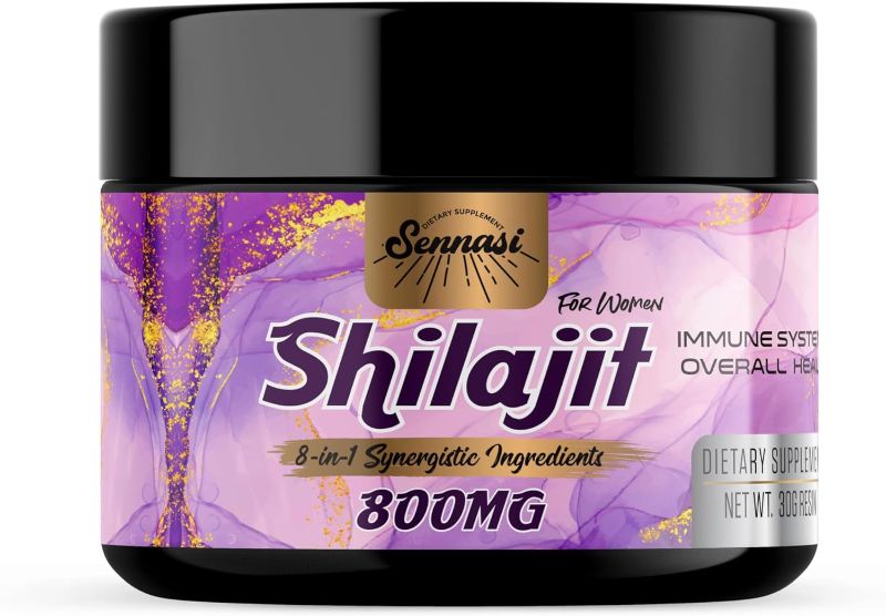 Photo 1 of 800Mg Shilajit Pure Himalayan Organic, Shilajit Resin Maximum Potency Gold Grade, Shilajit Supplement with 8-in-1 Natural Blend & 85+ Trace Minerals for Women, Energy & Immunity,60 Grams?2 Packs? 1.06 Ounce (Pack of 2)