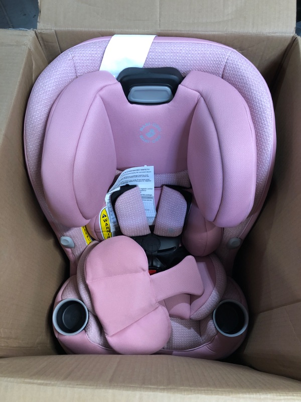 Photo 2 of Maxi-Cosi Pria 3 in 1 Convertible Forward and Rear Facing Child Car Seat with Adjustable Harness and Headrest for Kids 4 to 100 Pounds, Pink Rose Pink Sweater
