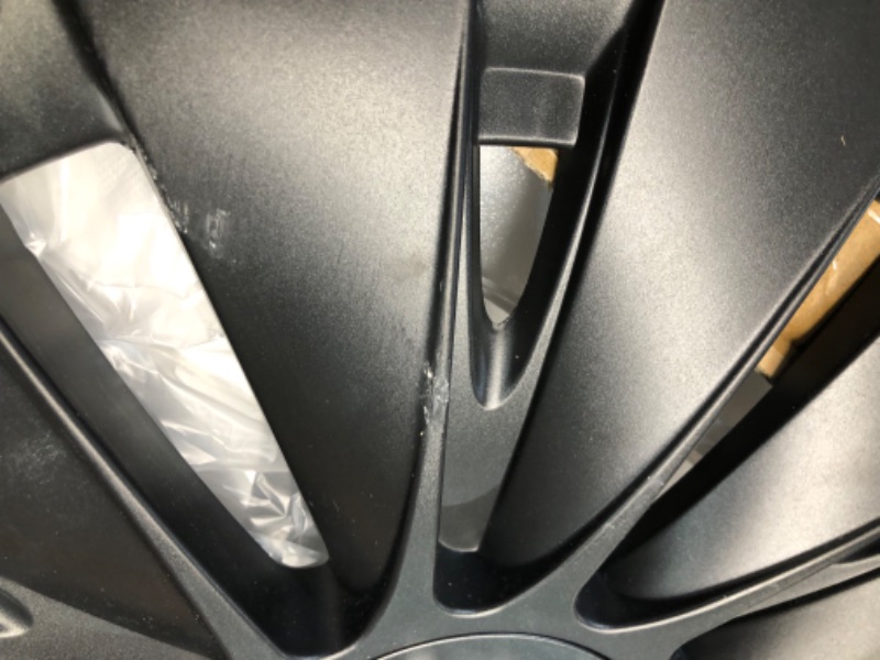 Photo 6 of **SEVERE DAMAGE**OFFROAD GAMERS Wheel Cover for Model Y Wheel Cover Hubcap 19 Inch Compatible with Tesla Model Y 2021-2023 Wheel Replacement Hub Caps ABS Hub Cap Set of 4 Matte Black Wheel Cove (Double 7 Panel Style)