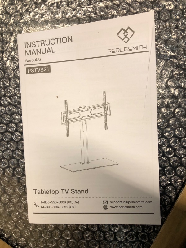 Photo 6 of Swivel Universal TV Stand Mount for 37-70 Inch LCD OLED Flat/Curved Screen TVs-Height Adjustable Table Top TV Stand/Base with Tempered Glass Base & Wire Management, VESA 600x400mm up to 99lbs-PSTVS21