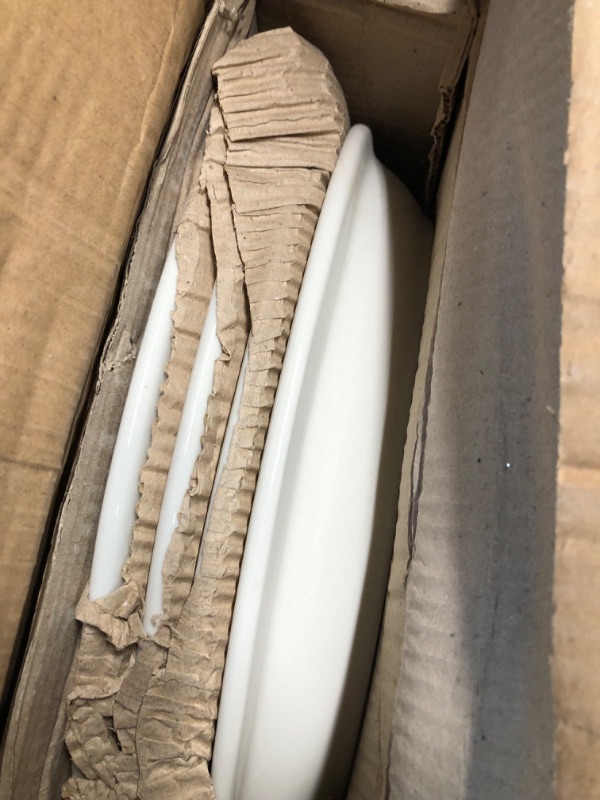 Photo 3 of **ONE BROKEN***Restaurant Equipment 12 Oval Syscoware China Platters 13-1/8" Bright White