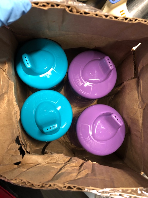Photo 1 of ** DAMAGED BOX**NUK Fun Grips Hard Spout Sippy Cup, 10 oz. | Easy to Hold Toddler Cup, 4pk