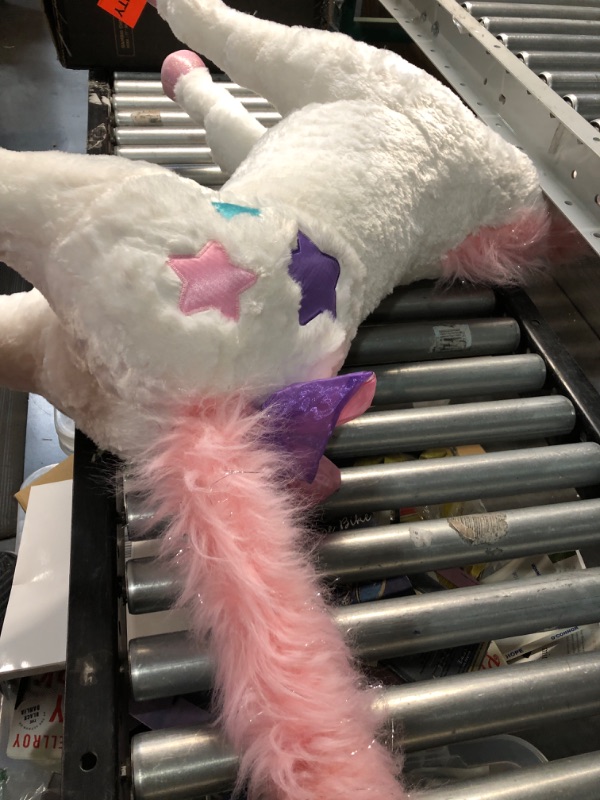 Photo 6 of ***SOME DIRT ON PAWS*** Melissa & Doug Giant Unicorn - Lifelike Stuffed Animal (over 2 feet tall)