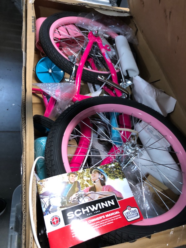 Photo 1 of ***USED - SCRATCHED AND SCUFFED - MISSING HARDWARE - SEE PICTURES***
Schwinn Koen & Elm Toddler and Kids Bike, 12-18-Inch Wheels, Training Wheels Included, Boys and Girls Ages 2-9 Years Old Pink 18-inch Wheels