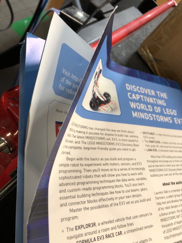 Photo 2 of **BENT BACK COVER**The LEGO MINDSTORMS EV3 Discovery Book: A Beginner's Guide to Building and Programming Robots