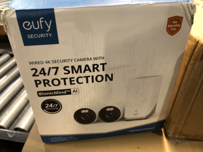 Photo 2 of eufy Security eufyCam E330 (Professional) 2-Cam Kit, 4K Outdoor Security Camera System, 24/7 Recording, Plug-in, Wi-Fi NVR, Face Recognition AI, 10CH, Local Storage, No Monthly Fee 2 Camera Kit