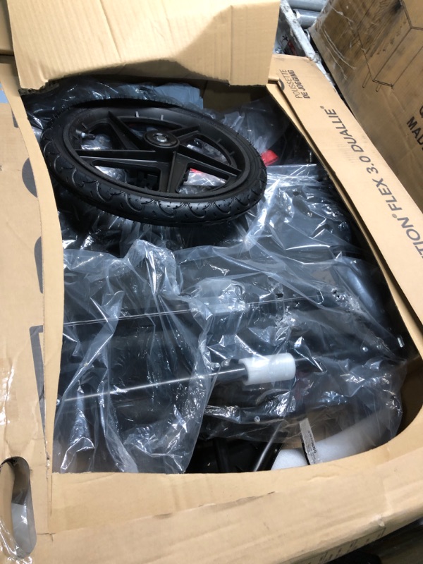 Photo 1 of **1 PIECE STICKING OUT OF BOX SIDE**BOB Gear Revolution Flex 3.0 Duallie Double Jogging Stroller, Graphite Black Graphite Black Double