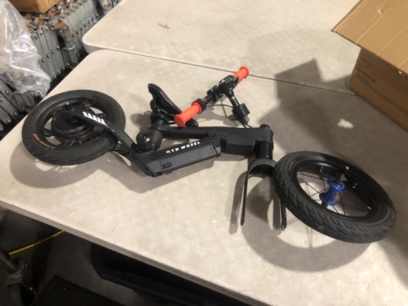 Photo 2 of ***USED - NO CHARGER CORD - SEE COMMENTS***
5TH WHEEL K8 Electric Bike for Kids, 250W Electric Balance Bike Ages 3-5 Years Old, Kid Electric Motorcycle with 3 Speed Modes, 12 inch Inflatable Tire and Adjustable Seat Black