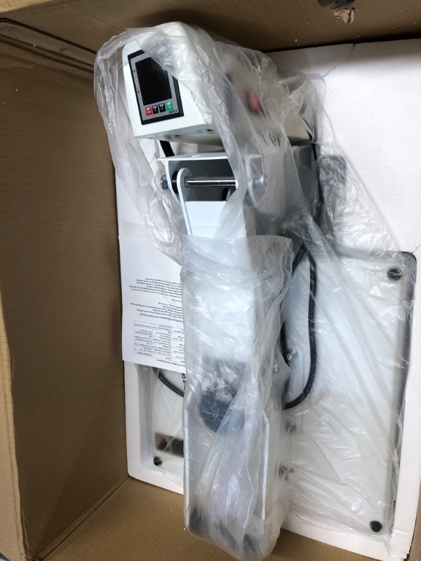 Photo 1 of VEVOR Heat Press, 15x15 Heat Press Machine, Fast Heating, High Pressure Heat Press Machine for T-Shirt, Power Digital Industrial Sublimation Printer for Heat Transfer Vinyl, Easy to Use, White Heat Press Machine 15x15