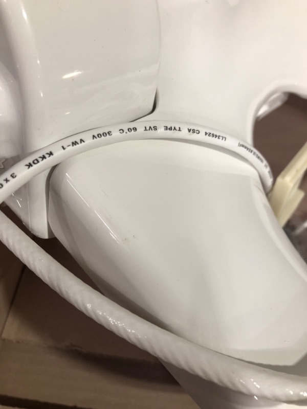 Photo 4 of ***USED - DIRTY - LIKELY MISSING PARTS - UNABLE TO TEST***
Bio Bidet by Bemis BB-1000W Supreme Warm Water Bidet Toilet Seat, Elongated, White BB-1000 Wireless Remote Elongated