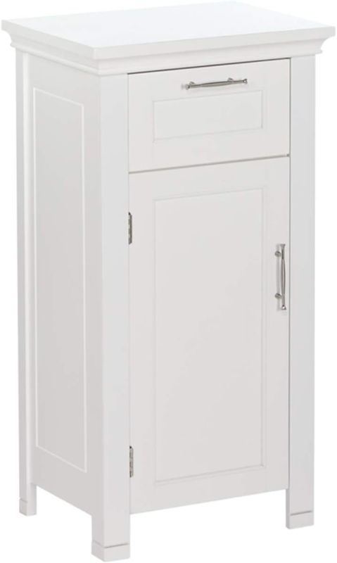 Photo 1 of **UNKNOWN IF MISSING PARTS/HARDWARE** RiverRidge 06-037 Somerset Single Door Floor Storage Cabinet, White & Somerset Two-Door Floor Cabinet, White White Cabinet + Cabinet, White