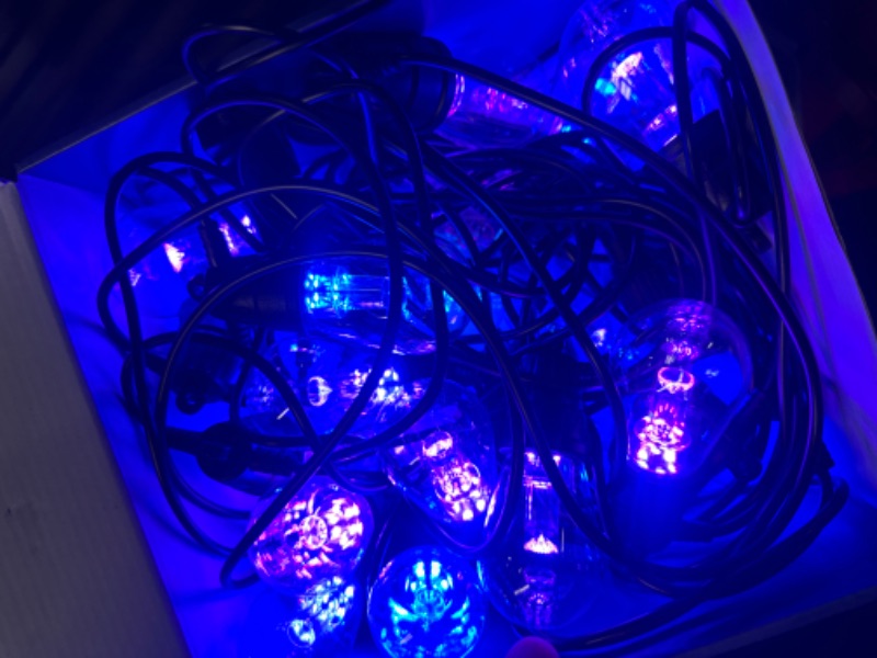 Photo 1 of Voneta Outdoor String Lights, 49ft 20 Bulbs RGB Patio Lights with Remote & APP, S14 Dimmable LED Hanging Lights, Color Changing IP65 Waterproof Outdoor Lights for Garden Yard Porch Party Decor Multicolor