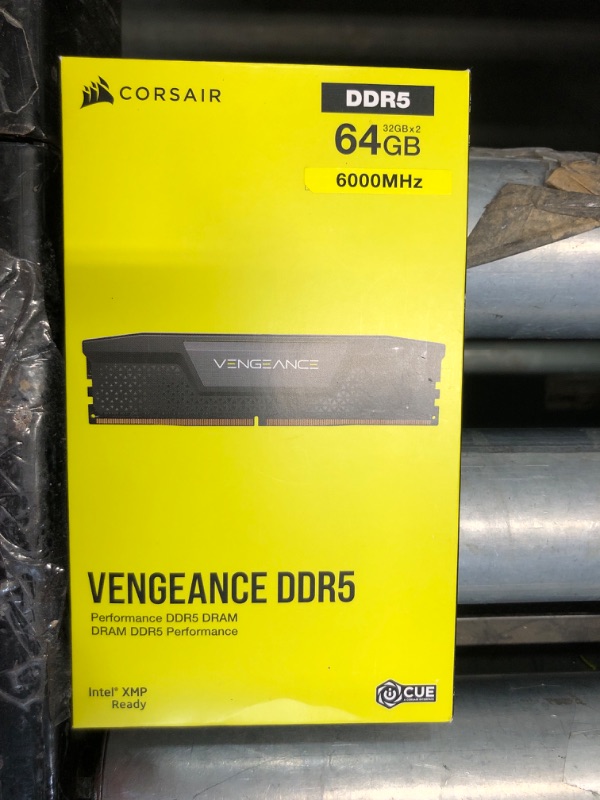 Photo 3 of CORSAIR VENGEANCE DDR5 RAM 64GB (2x32GB) 6000MHz CL40 Intel XMP iCUE Compatible Computer Memory - Black (CMK64GX5M2B6000C40) 64GB (2x32GB) Black