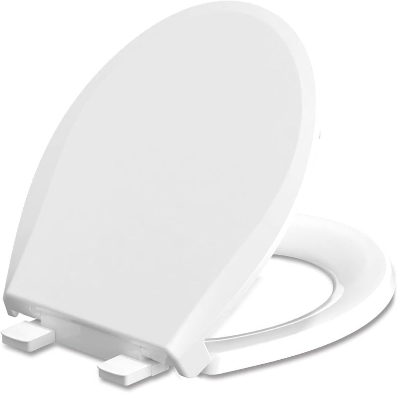 Photo 1 of (see all images) ROUND Toilet Seat with Soft-Close and Quick-Release Hinge