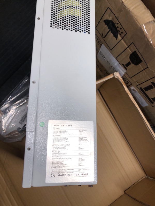 Photo 4 of Y&H 5.5KW 48V Solar Hybrid Inverter MPPT Charger Max 500V PV Input AC220V Output with Timed Charging and Discharging for Peak Cutting and Valley Filling,Support WiFi and Bluetooth Communication SUNT-5.5KW-48V-H