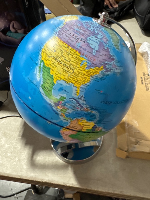 Photo 2 of *DOES NOT WORK*DOES NOT LIGHT UP
USA Toyz Illuminated Globe of the World with Stand 13.5 Inch Tall