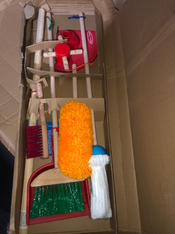 Photo 2 of (READ FULL POST) Melissa & Doug Let's Play House Dust! Sweep! Mop! 6 Piece Pretend Play Set - Toddler Toy Cleaning Set, Pretend Home Cleaning Play Set, Kids Broom And Mop Set For Ages 3+ Frustration-Free Packaging