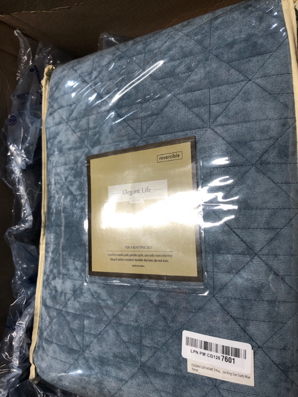 Photo 3 of (see all images) ELEGANT LIFE HOME Luxury Velvet Corduroy Geometric Stitching Bedding Quilt 