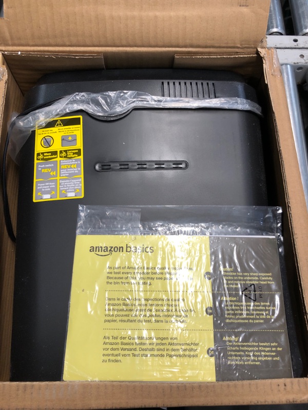 Photo 2 of Amazon Basics 12-Sheet Cross-Cut Paper and Credit Card Home Office Shredder 12 Sheet Shredder