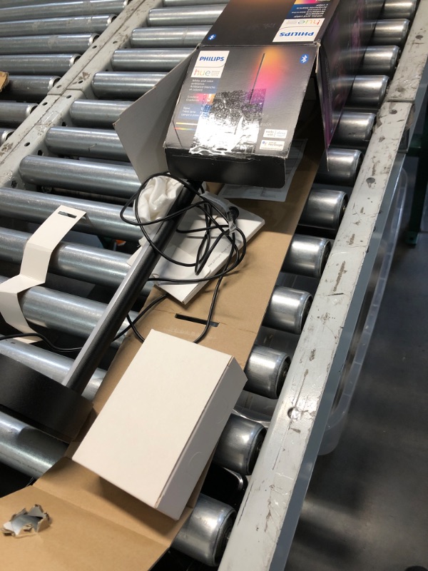 Photo 1 of Philips Hue Gradient Signe Floor Lamp, Compatible with Alexa, Apple HomeKit and Google Assistant, White Floor Lamp 1 Pack White