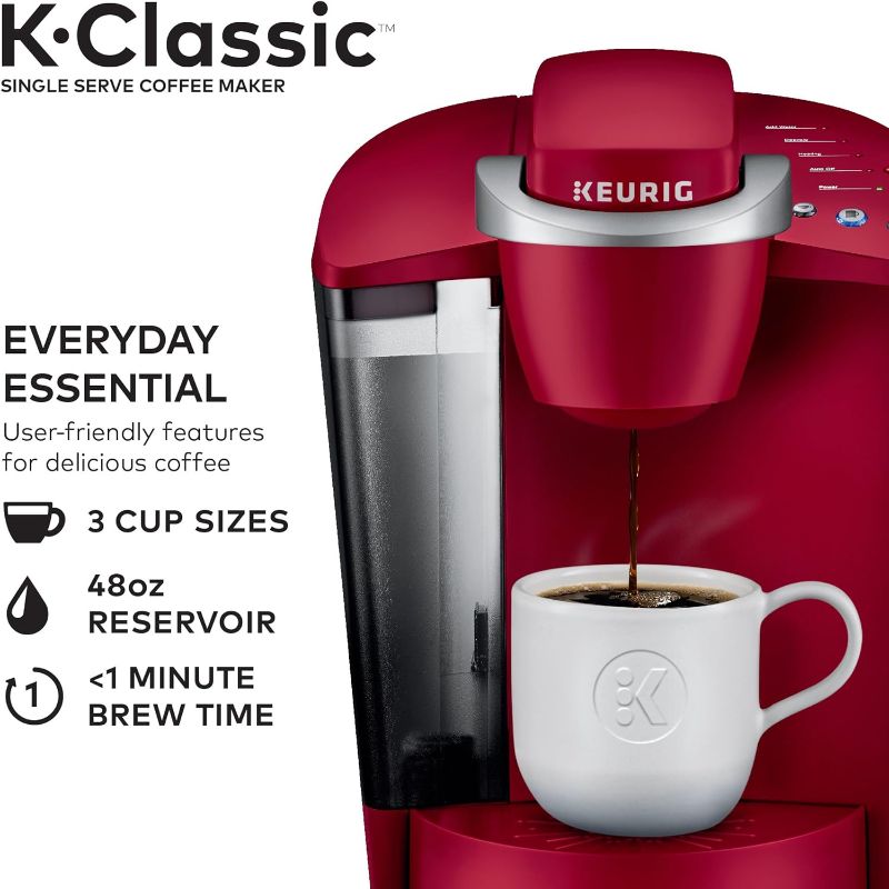 Photo 1 of Keurig K-Classic Single Serve K-Cup Pod Coffee Maker, Rhubarb