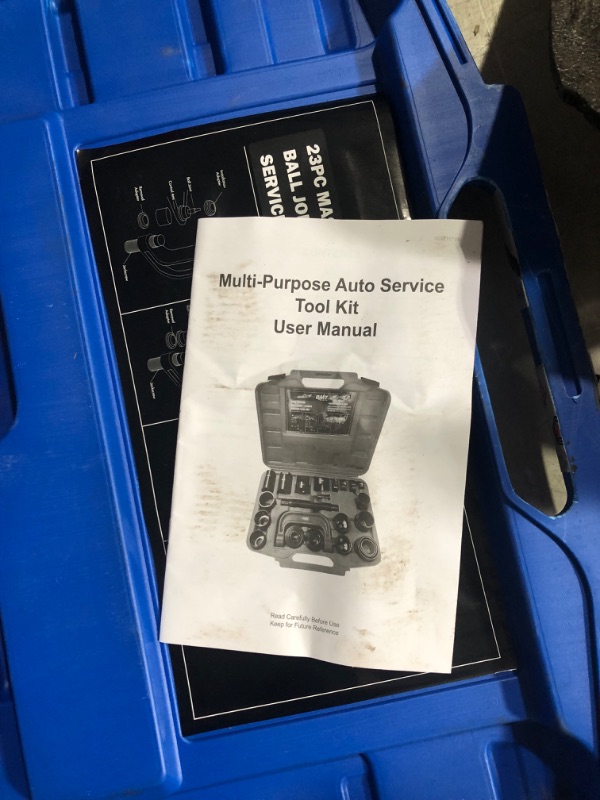 Photo 8 of ***DAMAGED - MISSING PARTS - SEE COMMENTS***
Orion Motor Tech Master Ball Joint Press Kit, 23pc Ball Joint Press & U Joint Removal Kit with Sockets and Universal Adapters, Heavy Duty Ball Joint Tool Set for Most 2WD 4WD Cars Light Trucks SUVs