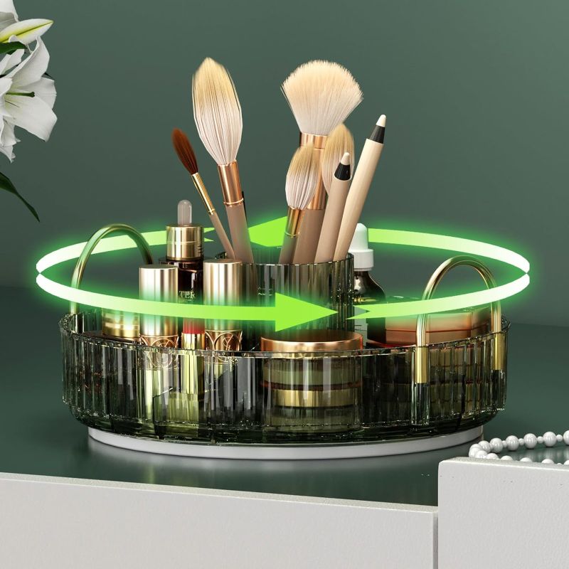 Photo 1 of (see images) ZHIAI 360 Rotating Makeup Organizer, Bathroom Make Up Spinning Holder Rack