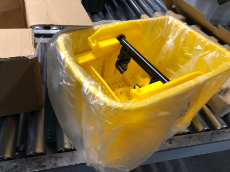 Photo 2 of ***USED - LIKELY MISSING PARTS - UNABLE TO VERIFY FUNCTIONALITY***
ARLIME Mop Bucket with Wringer On Wheels, 26 Quart Capacity Portable Wringer Trolley on Wheels, Side Press Floor Cleaning Wavebrake w/Handle, Mop Bucket for Home, Commercial, Restaurants