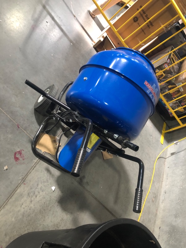 Photo 2 of ***USED - LIKELY MISSING PARTS - UNABLE TO VERIFY FUNCTIONALITY - NO PACKAGING***
Marshalltown Wheelbarrow Mixer, 3 Qubic Feet, LIghtweight and Portable, Direct Drive, MIX3