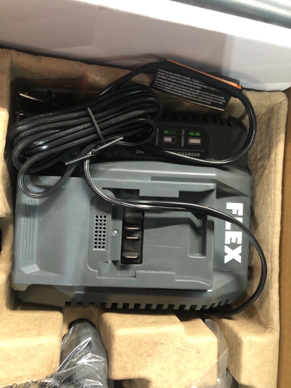 Photo 2 of FLEX 24V Brushless Cordless 2-Tool Compact Combo Kit: 1/2-Inch 2-Speed Drill Driver and 1/4-Inch Hex Impact Driver with (2) 2.5Ah Lithium Batteries and 160W Fast Charger -
MODEL: FXM205-2A