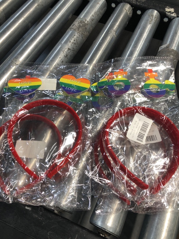 Photo 2 of NONREFUNDABLE PRIDE BUNDLE
5-HIFANMM Pride Day Headband Rainbow Love Hair Accessories Colorful Circle Hair Decoration Gay Pride Design Headdress Hair Hoop Parade Party Supplies for LGBT DIY in Sweet Pride Day 1 Pcs