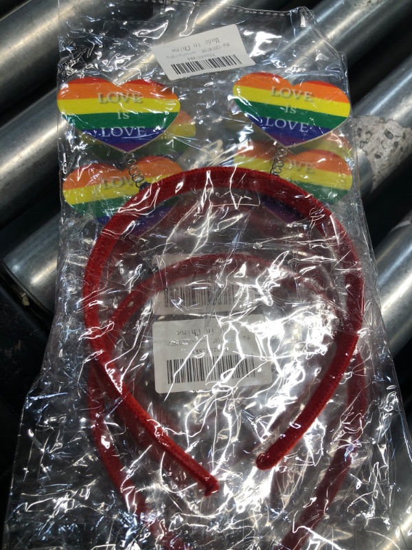 Photo 2 of NONREFUNDABLE HEADBAND BUNDLE
4-HIFANMM Pride Day Headband Rainbow Love Hair Accessories Colorful Circle Hair Decoration Gay Pride Design Headdress Hair Hoop Parade Party Supplies for LGBT DIY in Sweet Pride Day 1 Pcs