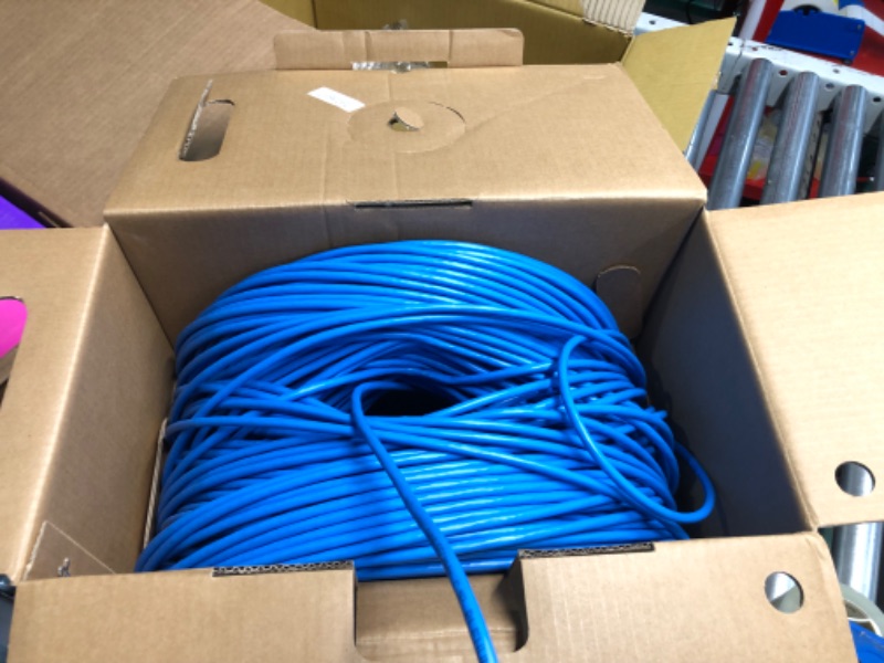 Photo 4 of BNCables 550MHZ CAT6 Plenum Cable 1000ft Blue, 23AWG 4Pair, Solid Network Cable Unshielded Twisted Pair (UTP), Available in Blue, White, Yellow, Gray, Purple, Green & Black (White)