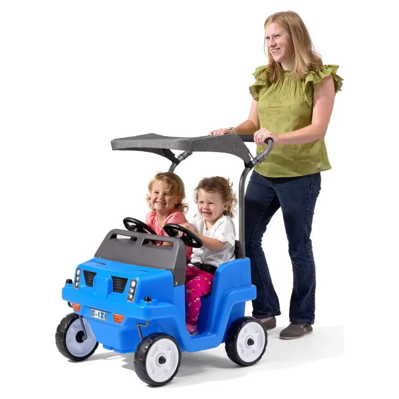 Photo 1 of ***USED - LIKELY MISSING PARTS - UNABLE TO VERIFY FUNCTIONALITY***
Step2 Side-by-Side Push Around SUV Blue Two-Seater Stroller Push Car for Toddlers
