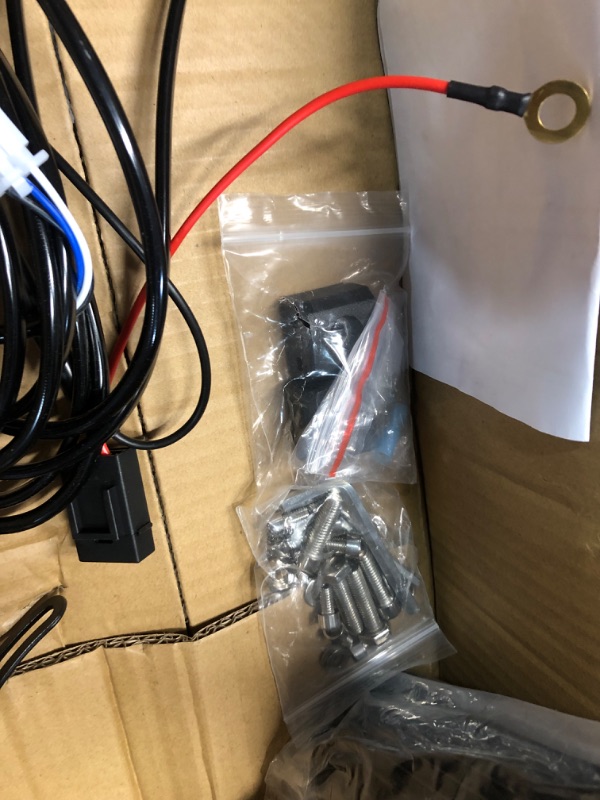 Photo 5 of Nilight 20Inch 126W Spot Flood Combo Led Off Road Light Bar with Front License Plate Mounting Bracket and 16AWG Wiring Harness, 2 Years Warranty 126w Lights+Bracket +Wiring