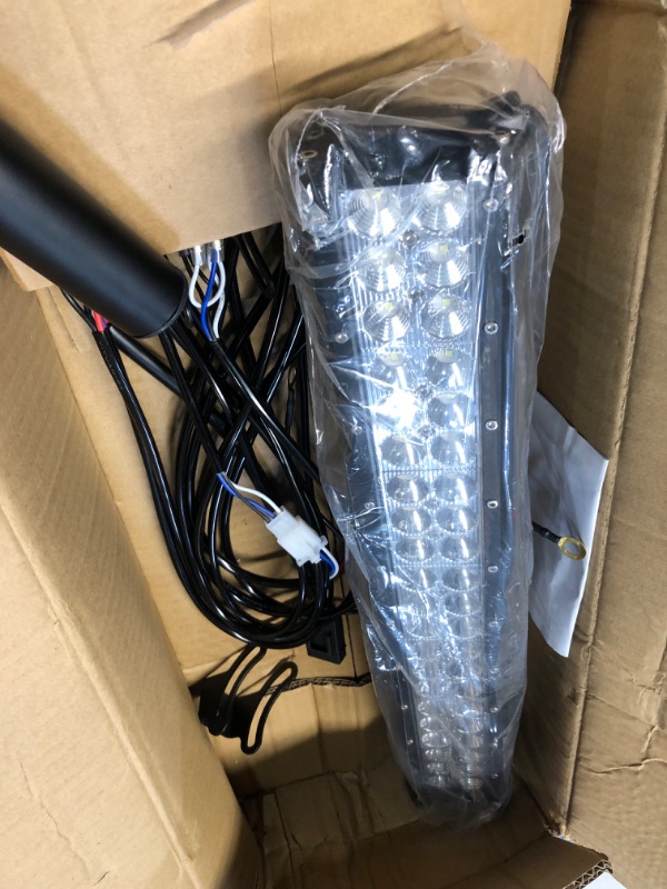 Photo 2 of Nilight 20Inch 126W Spot Flood Combo Led Off Road Light Bar with Front License Plate Mounting Bracket and 16AWG Wiring Harness, 2 Years Warranty 126w Lights+Bracket +Wiring