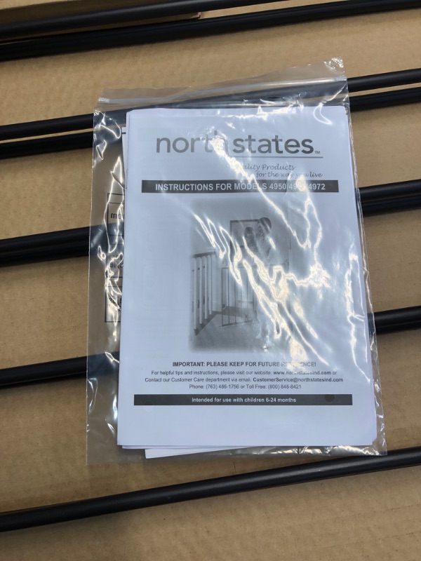 Photo 7 of Toddleroo by North States 47.85" Wide Easy Swing and Lock Baby Gate - Series 2: Extra Security Safety Latch. Hardware Mount. Fits Openings 28.68" - 47.85" Wide (31" Tall