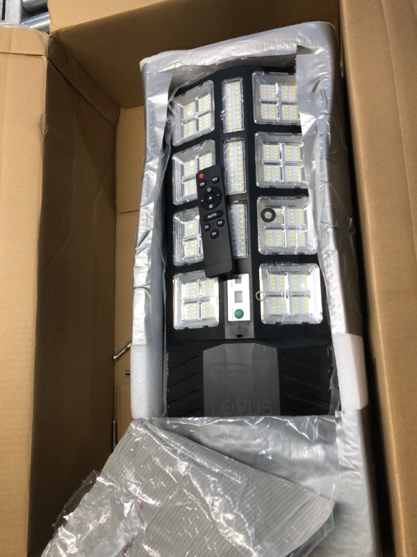 Photo 2 of (NON-REFUNDABLE) Lovus 1200W Solar Parking Lot Light, 6000k Outdoor Solar Street Light Dusk to Dawn with Motion Sensor