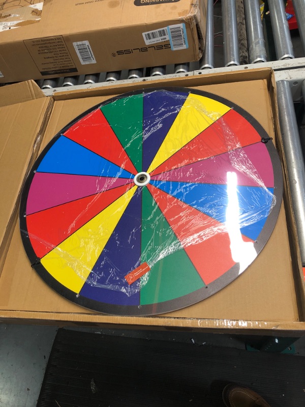 Photo 4 of 24 Inch Heavy Duty Spinning Prize Wheel - 14 Slots Color Tabletop Roulette Wheel of Fortune - Spin the Wheel with Dry Erase Marker and Eraser Win - Spinner Wheel Game for Carnival and Trade Show 24 Inch Heavy Duty Prize Wheel - #1 PRIZE WHEEL