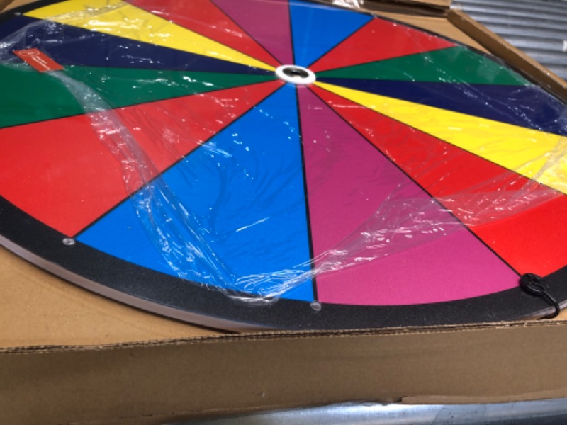 Photo 1 of 24 Inch Heavy Duty Spinning Prize Wheel - 14 Slots Color Tabletop Roulette Wheel of Fortune - Spin the Wheel with Dry Erase Marker and Eraser Win - Spinner Wheel Game for Carnival and Trade Show 24 Inch Heavy Duty Prize Wheel - #1 PRIZE WHEEL