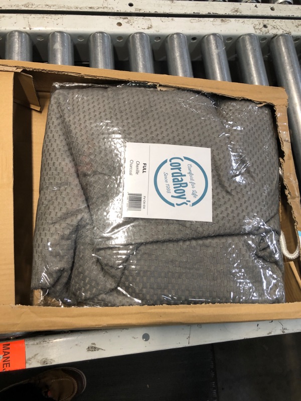 Photo 1 of CordaRoy's Full Size Chenille Bean Bag Chair Cover (Bean Bag Sold Seperately), Charcoal Full Charcoal