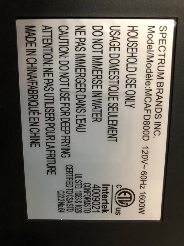 Photo 2 of ***PARTS ONLY/NON-RETURNABLE*MAJOR DAMAGE DOES NOT POWER ON*MISSING INSTRUCTION MANBUAL***
George Foreman Beyond Grill™ 7-in-1 Electric Indoor Grill with Air Fry Technology, MCAFD800D, Black, Large