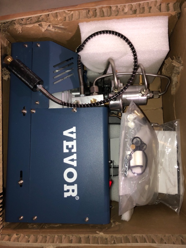 Photo 2 of (NON-REFUNDABLE) VEVOR High Pressure Compressor, 4500PSI/30MPA/300BAR High Pressure Air Compressor, 1800W 110V Manual Stop Air Rifle Compressor Suitable for Paintball Air Rifle, PCP Rifle, Air Pistol, Diving Bottle