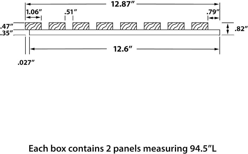 Photo 3 of (NON-REFUNDABLE) Architectural Products by Outwater (2Pack) Black Diamond Wood Acoustic Wall Panels 12.5" (25" Total) x 94.5" Soundproofing and Interior Acoustic Enhancement Premium Real Wood 0.82” Thickness