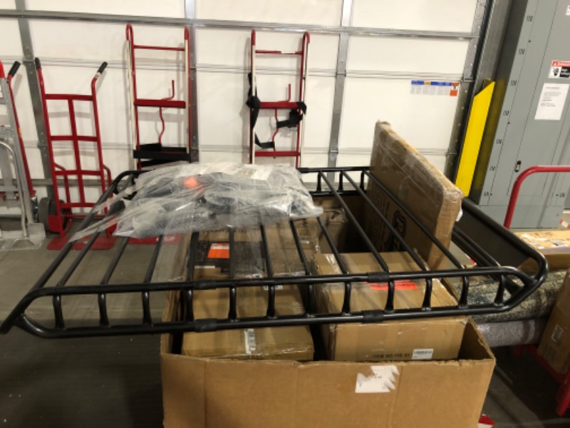 Photo 2 of MeeFar Roof Rack Carrier Basket Universal Rooftop Cargo Carrier Basket 51" X 36" X 5" + Waterproof Cargo Bag 15 Cubic Feet (44" 34" 17")
