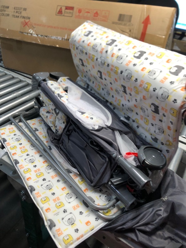 Photo 1 of ANNA QUEEN 4 in 1 Pack and Play, Portable Baby Nursery Center Baby Playard with Bassinet & Changing Table (Grey)
