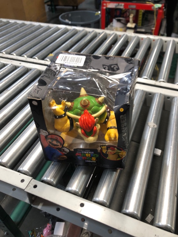 Photo 2 of **damaged box** The Super Mario Bros. Movie 7-Inch Feature Bowser Action Figure with Fire Breathing Effects